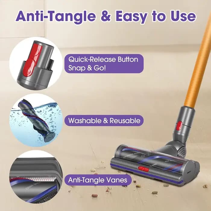 Tête de nettoyage anti-enchevêtrement pour housses Dyson V11 V15 V10 V8 V7
