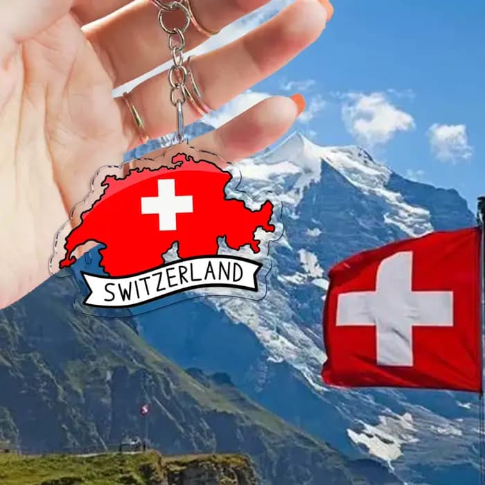 France ecosse pays cartes avec nom acrylique porte-clés porte-clés pour accessoires sac pendentif porte-clés anneau bijoux ami cadeaux