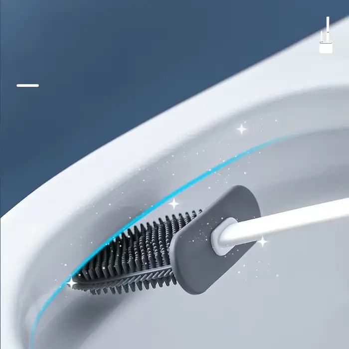 Brosse de nettoyage de brosse de toilette en Silicone