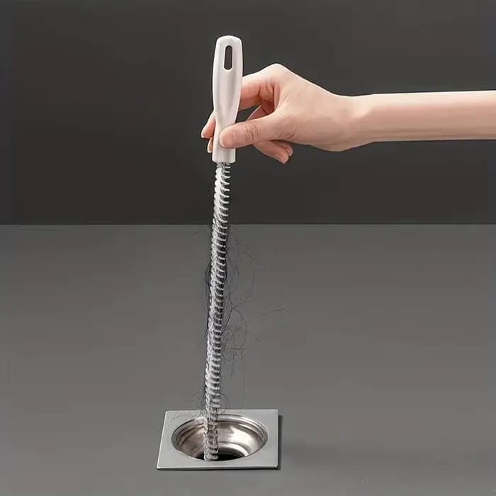 Brosse de dragage de tuyaux longue et flexible pour le nettoyage des canalisations d'évier de cuisine et de salle de