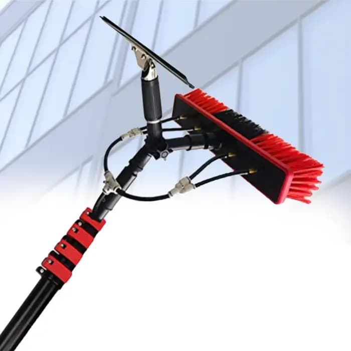 Kit de nettoyage de panneaux solaires et de vitres avec perche télescopique