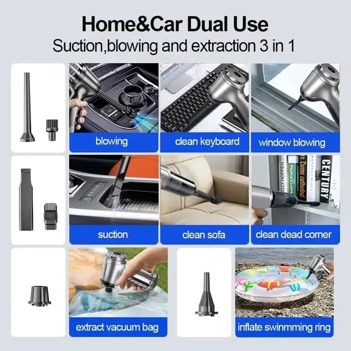 Aspirateur de voiture 4 en 1