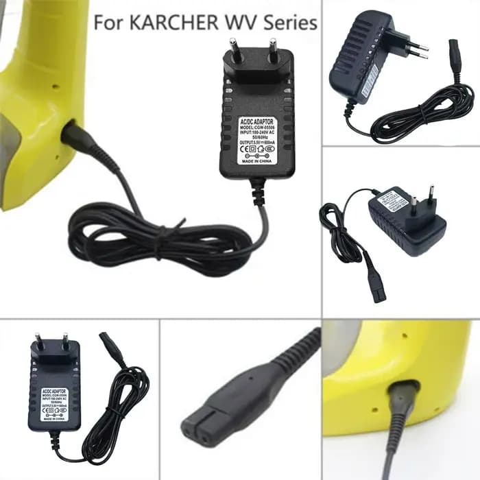 Chargeur à prise ue pour nettoyeur de vitres Karcher WV WV2 WV5 WV50 WV55 WV60 WV70 WV75