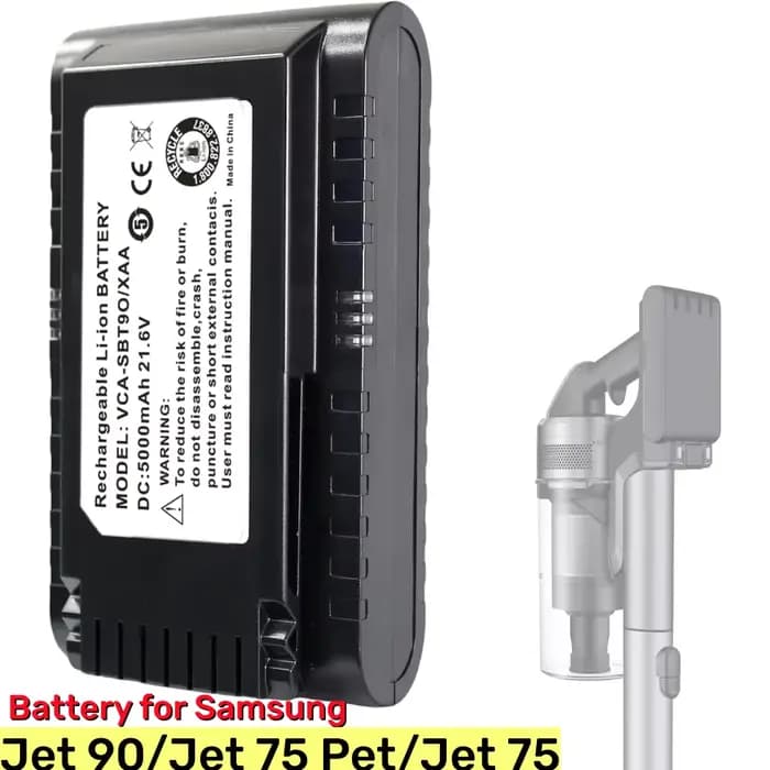 Batterie d'origine pour aspirateur sans fil Samsung Vs9000 Jet90 Jet75 Jet90E VCA-SBT90