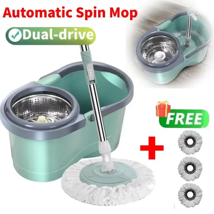 Serpillière automatique avec seau et brosse rotative