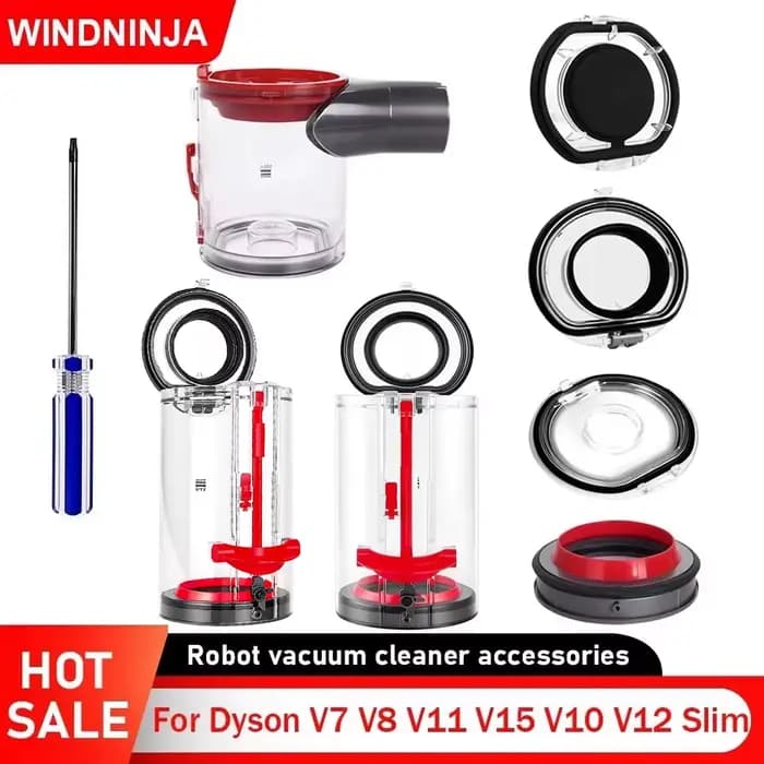 Poubelle à poussière pour aspirateur Dyson V7 V8 V11 V15 V10 V12 mince