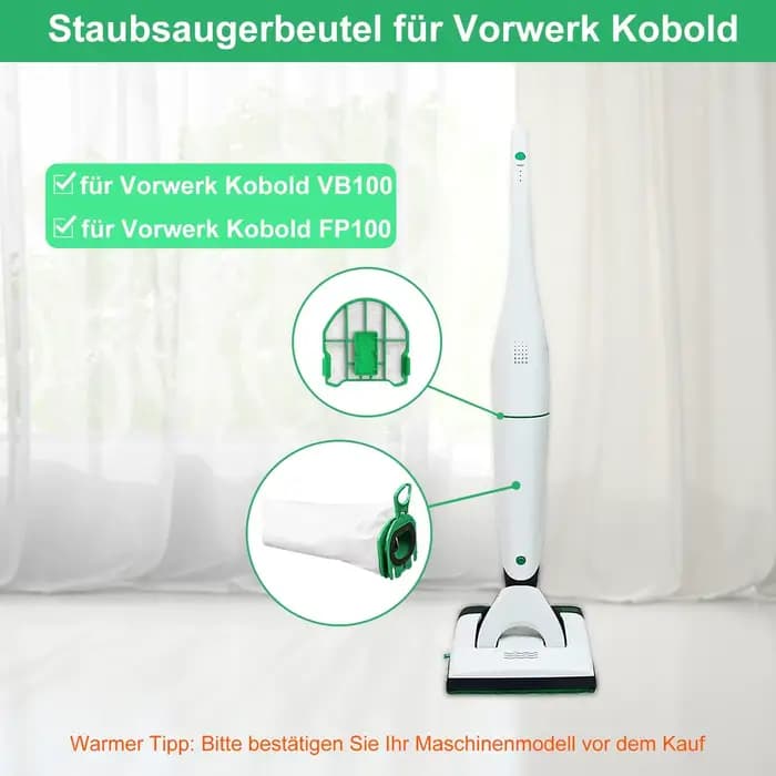Sacs de remplacement pour aspirateur Kobold VB100