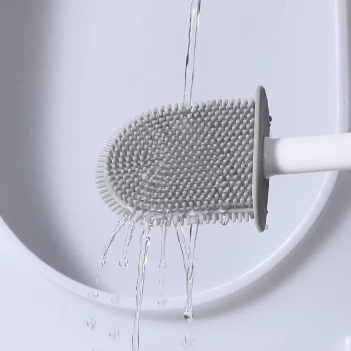 Brosse de toilette en silicone murale et sur pied
