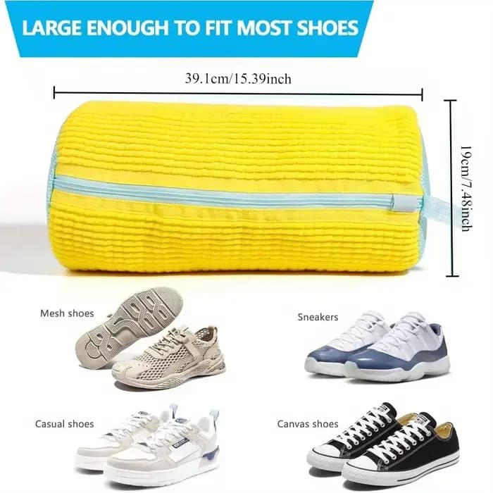 Sac de lavage pour chaussures : Sac de nettoyage réutilisable pour machine à laver les baskets