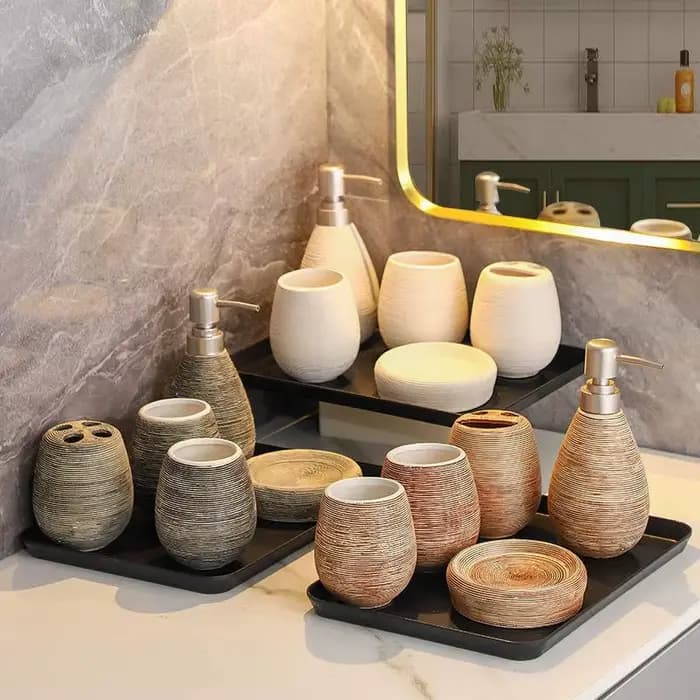 HOCeramic-Ensemble de bouteilles distributrices de shampoing