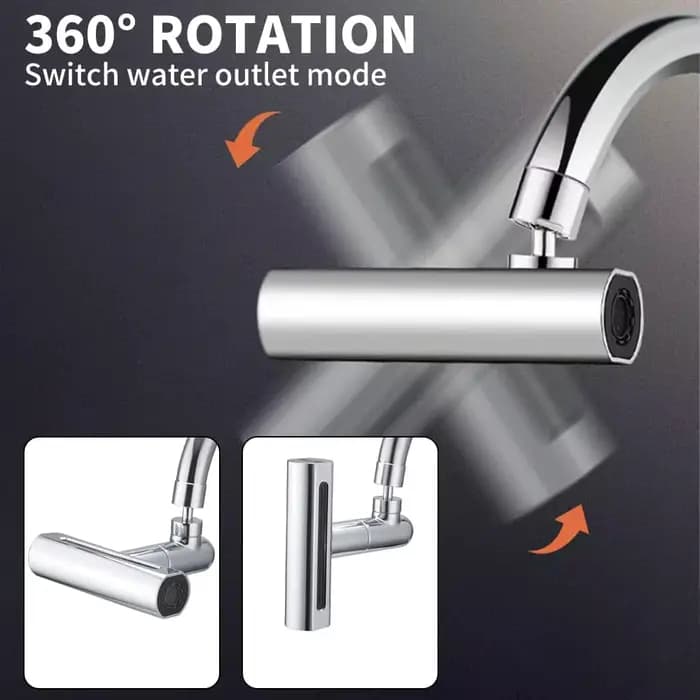 Barboteur de robinet de cuisine cascade résistant aux éclaboussures 360 ° Adaptateur d'eau d'extension