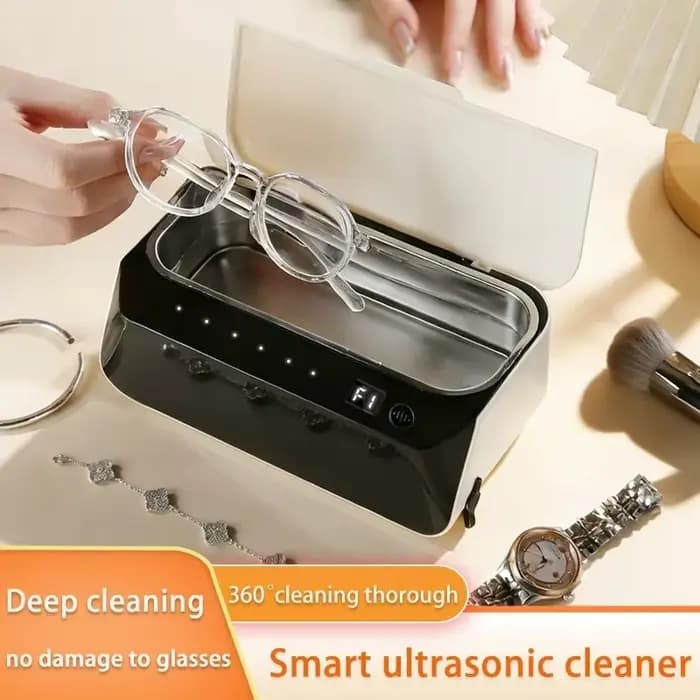 Nettoyeur à ultrasons 50000Hz 430ml entièrement automatique pour usage domestique, pour lunettes, appareils dentaires, lentilles de contact, bijoux