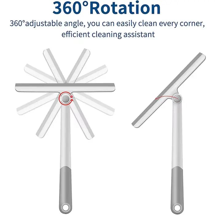 Raclette de douche rotative à 360 degrés