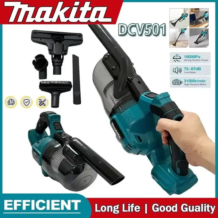 Makita aspirateur sans fil collecteur de poussière à main tapis de sol voiture nettoyage des poils d'animaux outil électrique batterie 18V