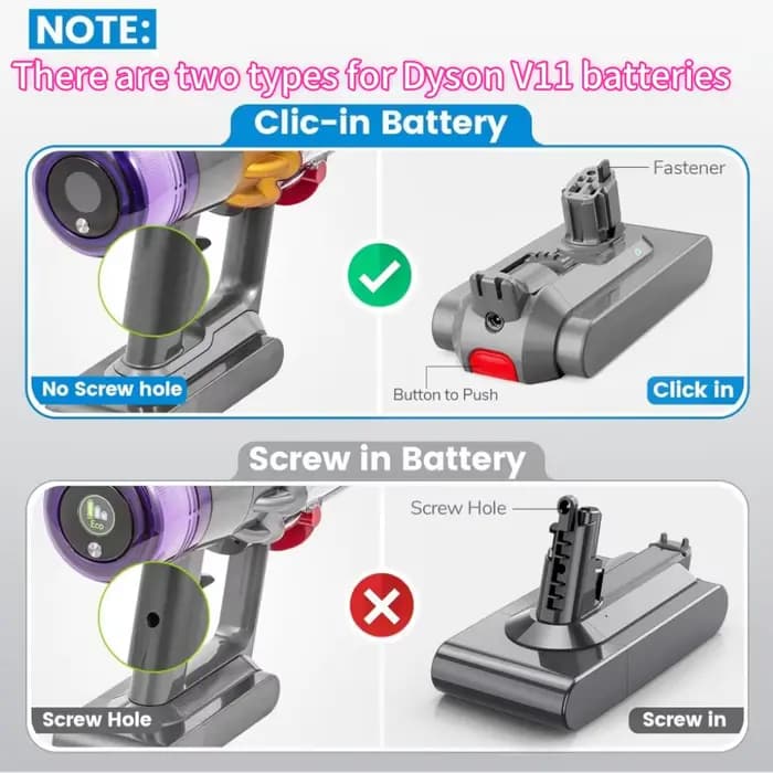 Batterie 25.2V 6000mAh/8000mAh pour aspirateur Dyson V11 SV15 SV16 SV17 SV18 SV22