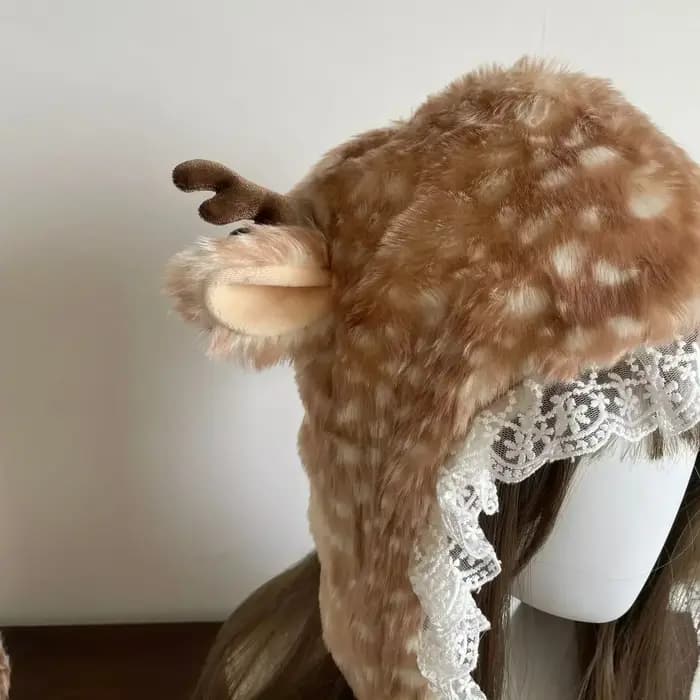 Jambières d'hiver en fausse fourrure de renne en peluche, bottes en fourrure Kawaii, couverture de chaussettes gothiques Punk, bottes hautes, Costume de spectacle