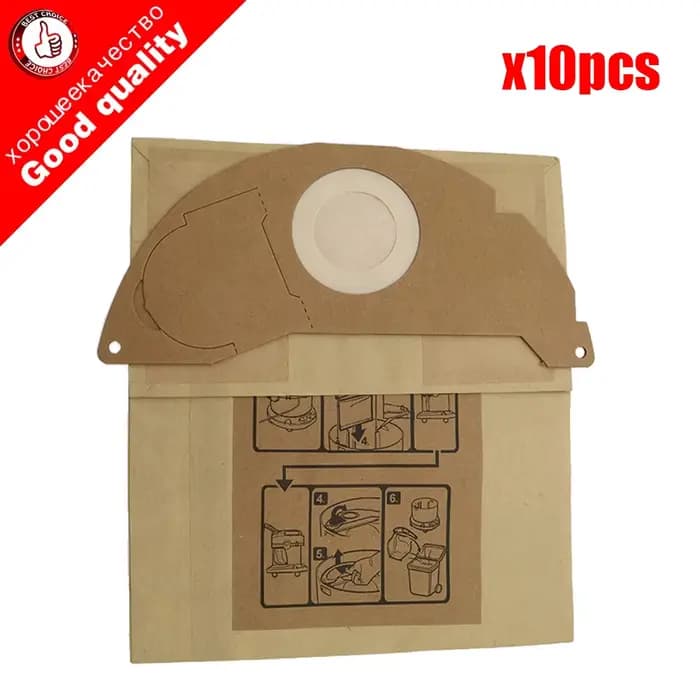 Sacs à poussière de remplacement pour aspirateur Karcher A2000 2003 2004 2014 2024 2054 2064 2074 S2500 WD2200 2210 2240