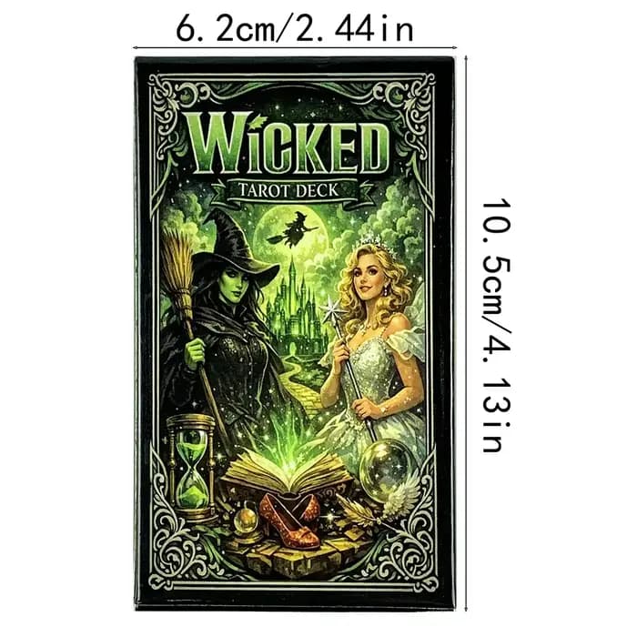 Jeu de tarot Wicked, 78 cartes en anglais, cartes de divination magique fantastique, cartes de divination des sorcières, prédiction du destin, jeu de société de tarot, guidance spirituel
