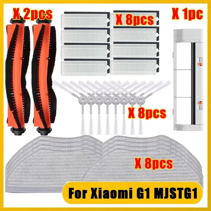 Pour Xiaomi Mijia G1 MJSTG1 Mi Robot aspirateur-vadrouille essentiel filtre Hepa rouleau latéral principal brosse couverture vadrouille tissu remplacement