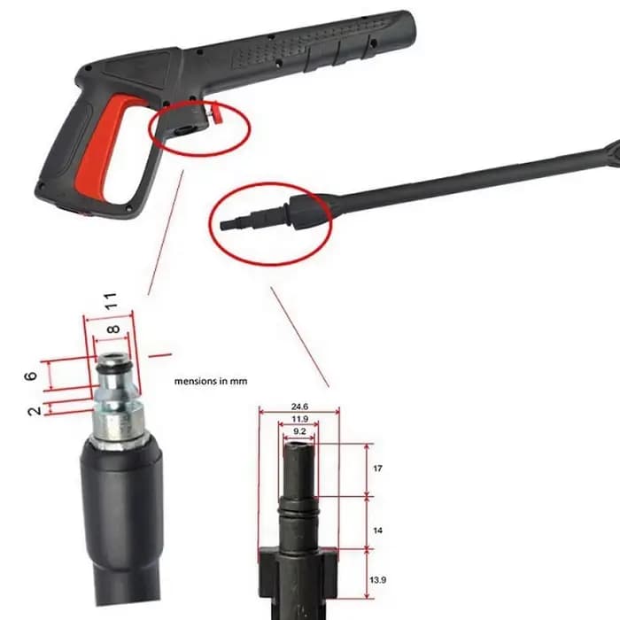 Pistolet nettoyeur haute pression pour Bosch