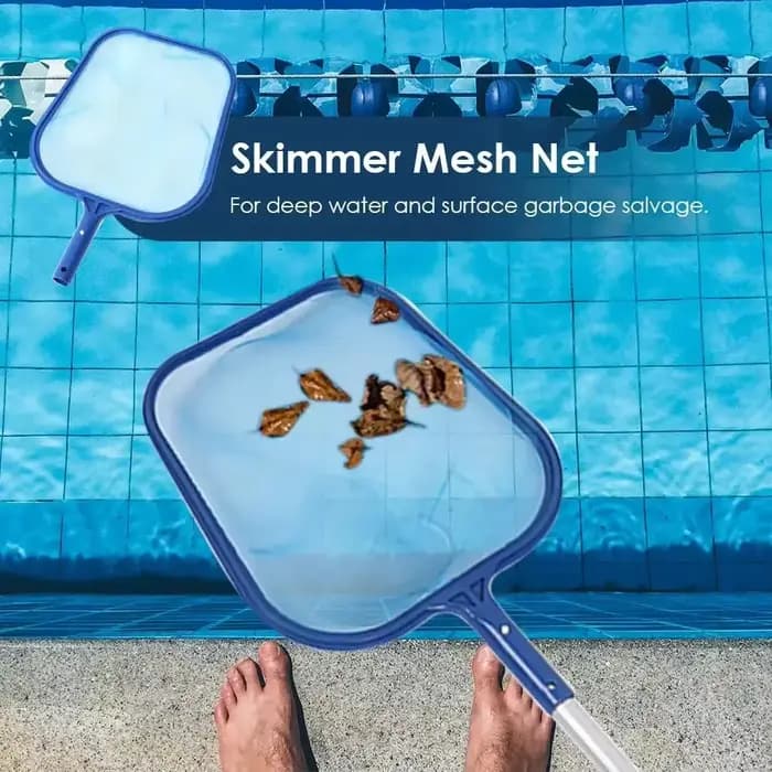 Filet d'écumoire pour piscines, râteau de nettoyage des déchets, maille de feuilles, sac profond, filet de nettoyage de feuilles d'étang SPA, accessoires de piscine