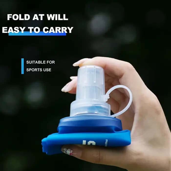 1pc150ml/250ml/500ml extérieur pliable Silicone morsure taille bouteille d'eau en cours d'exécution Camping randonnée voyage bouteille d'eau pratique