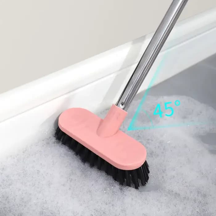 Brosse à récurer le sol avec manche long