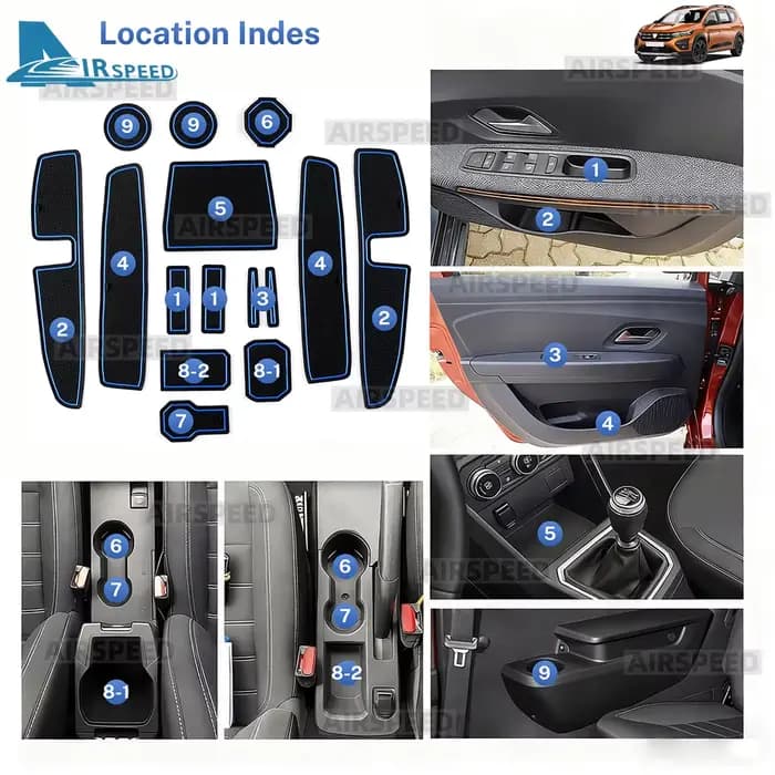 Tapis de rainure de porte de voiture pour Dacia Jogger hybride 2021 2022 2023 2024 2025, tapis de fente antidérapant, intérieur automobile, accessoires Dacia Jogger