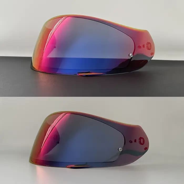 Visière de casque EXO-491 pour casques Scorpion EXO 510 710 / 1200 / 2000 390 410 Air, verre de remplacement plaqué argent et rouge