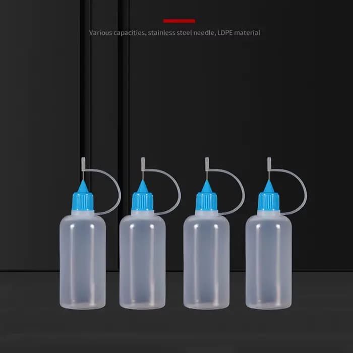 Bouteille applicateur à pointe compressible en plastique PE, compte-gouttes rechargeable avec bouchons à pointe d'aiguille, bouteilles d'huile, 5ml, 10ml, 20ml, 30ml, 100ml, 120ml