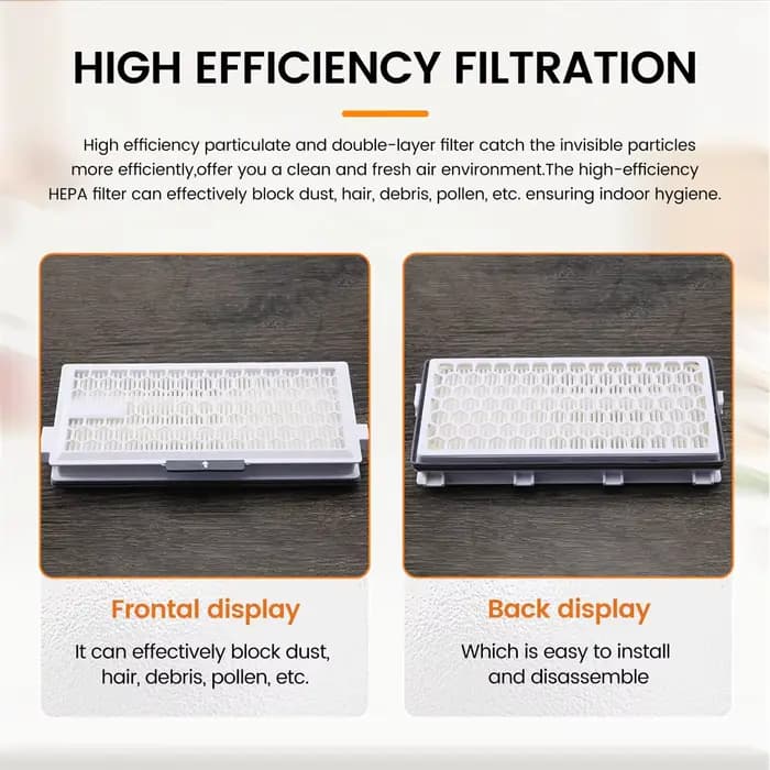 Filtre HEPA Airclean 50 N-MEOF SF-HA50 Compatible pour aspirateur Miele série complète C3 C2 C1 S8000 S6000 S5000 S4 S5