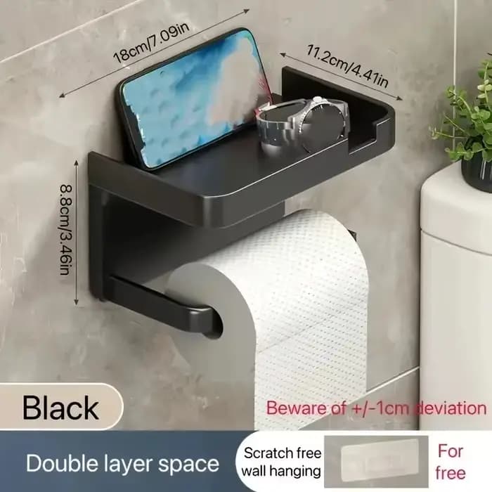 Porte-papier hygiénique facile à installer – Organisateur mural