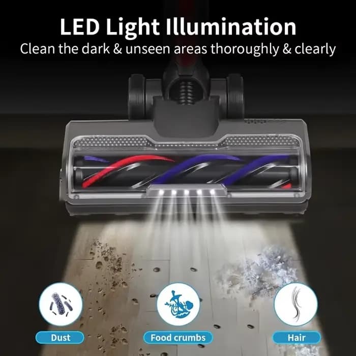 Tête d'aspirateur pour aspirateur Dyson V7 V8 V10 V11 V15 avec cinq lumières LED