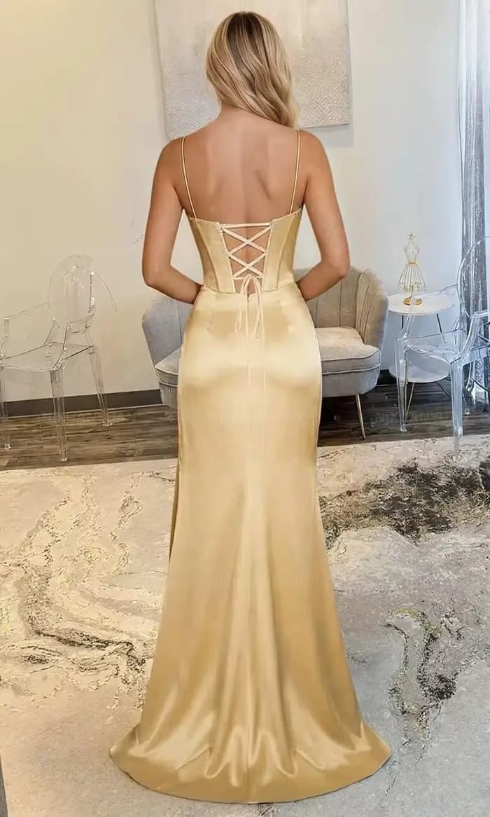Robes de bal en satin pour femmes 2026, style sirène à sequins, fendues, longues, pour soirée formelle, personnalisables