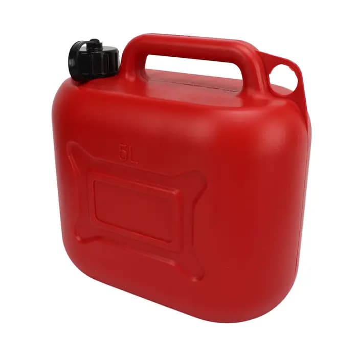 Conteneur de carburant portable sans fuite avec tuyau de sortie de 27cm, bidon de gaz, 5L, 1.3 gallons, ABS, rouge, voiture, Hurcycles