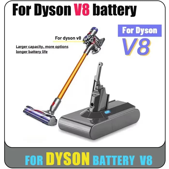 Batterie haute capacité 28000mAh pour aspirateur sans fil Dyson V8 SV10 Absolute