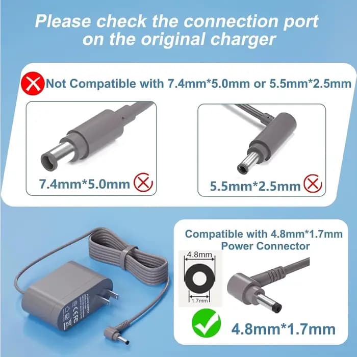 Chargeur 30.45V pour aspirateur sans fil Dyson V10 V11 V12 V15 SV12 SV14 SV15 SV16 SV20 SV22