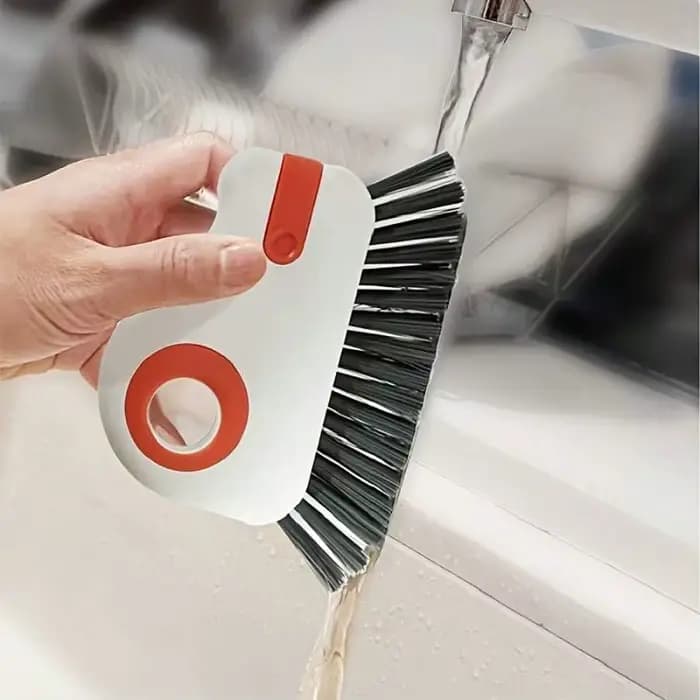 Brosse de nettoyage de rails de fenêtre détachable 2 en 1
