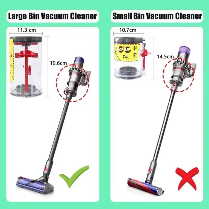 Grand bac à poussière de rechange pour aspirateur Dyson