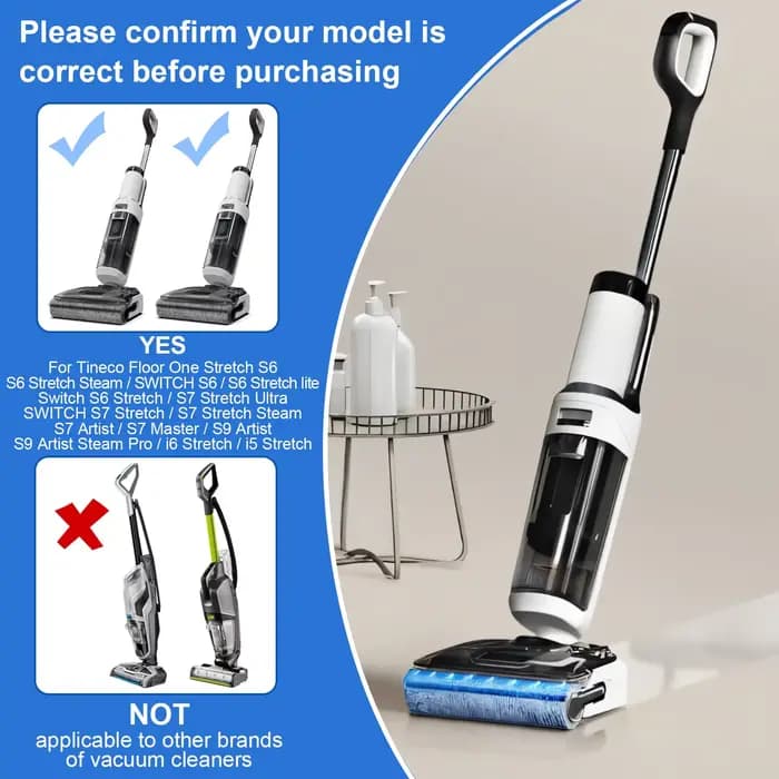Brosse à rouleaux et filtre HEPA pour Tineco Floor One Stretch S6/S7