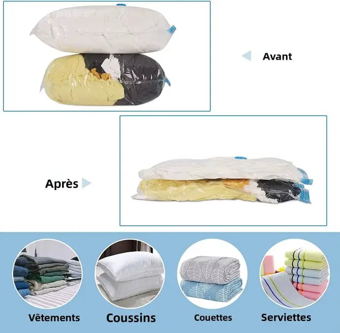 Sacs de rangement sous vide