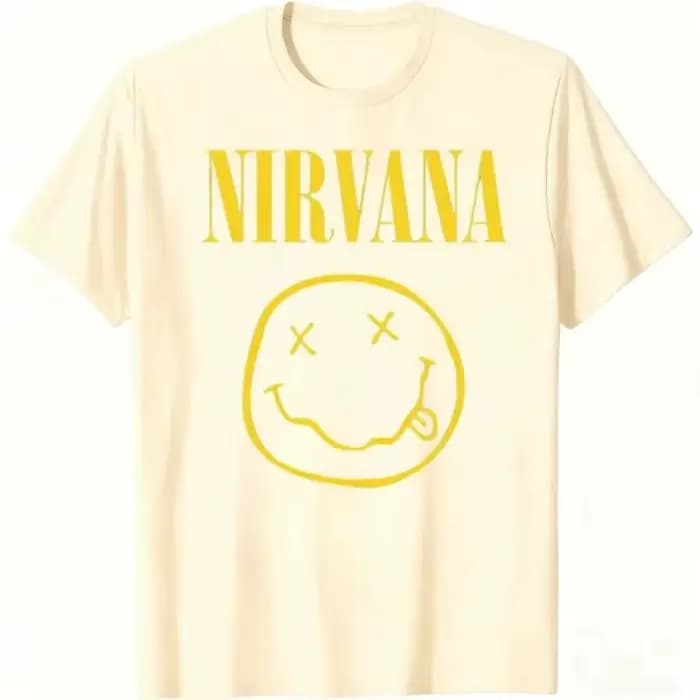 T-shirt surdimensionné imprimé Nirvana Rock Band, unisexe, style Y2K, streetwear hip-hop, décontracté, pour hommes et femmes, manches courtes, pour l'extérieur