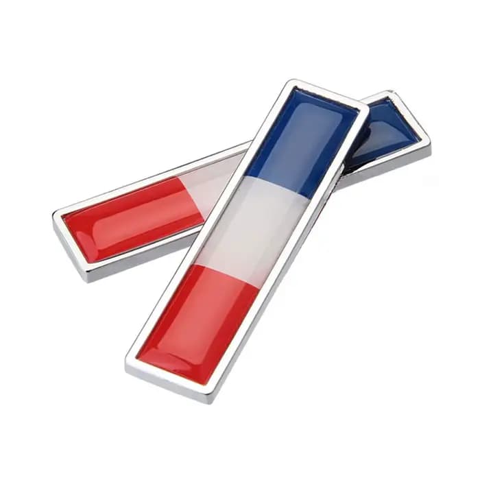 1 paire pays drapeau National France autocollants en métal chaud style de voiture moto accessoires Badge étiquette emblème voiture autocollants