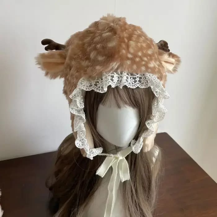 Jambières d'hiver en fausse fourrure de renne en peluche, bottes en fourrure Kawaii, couverture de chaussettes gothiques Punk, bottes hautes, Costume de spectacle