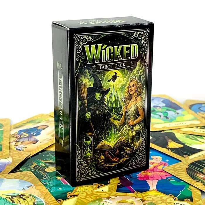 Jeu de tarot Wicked, 78 cartes en anglais, cartes de divination magiques fantastiques, cartes de divination des sorcières, prédiction du destin, jeu de société de tarot, guidance spirituel