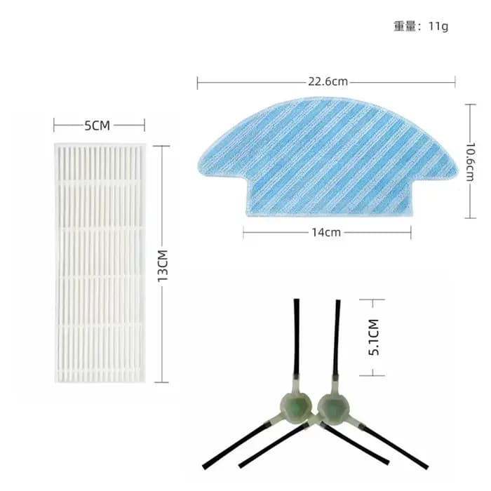Filtre HEPA brosse latérale pour aspirateur Robot Left M210 M210S M210B M213