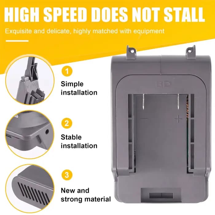 Pour Black & Decker 36V Li-ion batterie convertir en pour Dyson V7 V8 série sans fil bâton aspirateur BD36V7V8