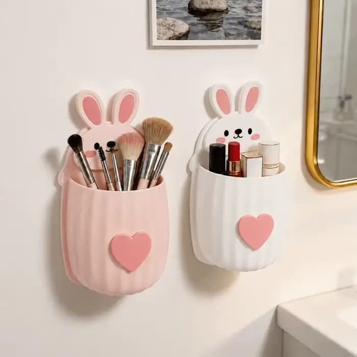 Support mural pour brosse de toilette sans perçage avec un design mignon de dessin animé pour les salles de bain