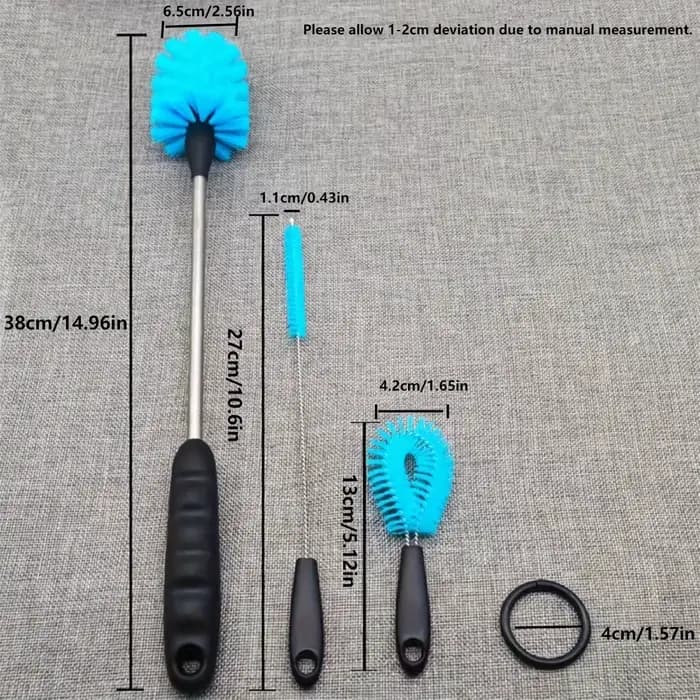 Ensemble de brosses pour bouteille d'eau en acier inoxydable 3 en 1 Brosse de nettoyage