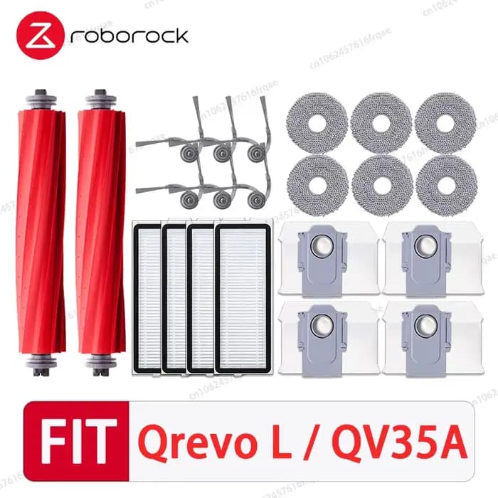 Roborock Qrevo L / QR 798 / QV 35A / QR 598 accessoires pour aspirateur Robot brosse latérale principale filtre Hepa sac à poussière en tissu pour vadrouille